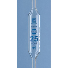 PIPETA VOLUMÉTRICA CL. AS 2 MARCAS 3mL ESGOT. PARCIAL GRAV. ESMALTE AZUL BRAND