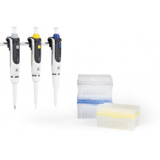 KIT C/ 3 MICROPIPETAS 0.1-2.5 uL, 0.5-10 uL, 10-100 uL TRANSFERPETTE S C/ SUPORTE BRAND