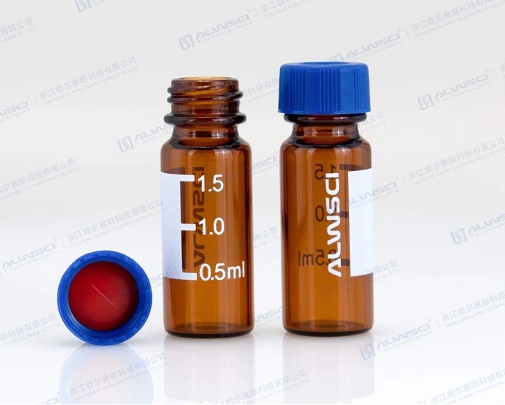 KIT VIAL 2ml AMBAR C/ TAMPA ROSCA SEPTO PRÉ CORTADO ALWSCI