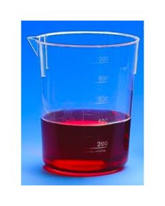 BEAKER EM PMP 500ml FORMA BAIXA GRADUAÇÃO EM RELEVO BRAND