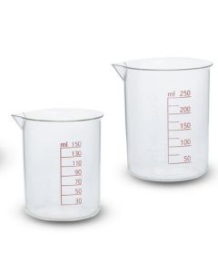 BEAKER, GRIFFIN, AUTOCLAVÁVEL, 25ml F. BAIXA EM PMP, TRANSP. ESCALA EM RELEVO VITLAB