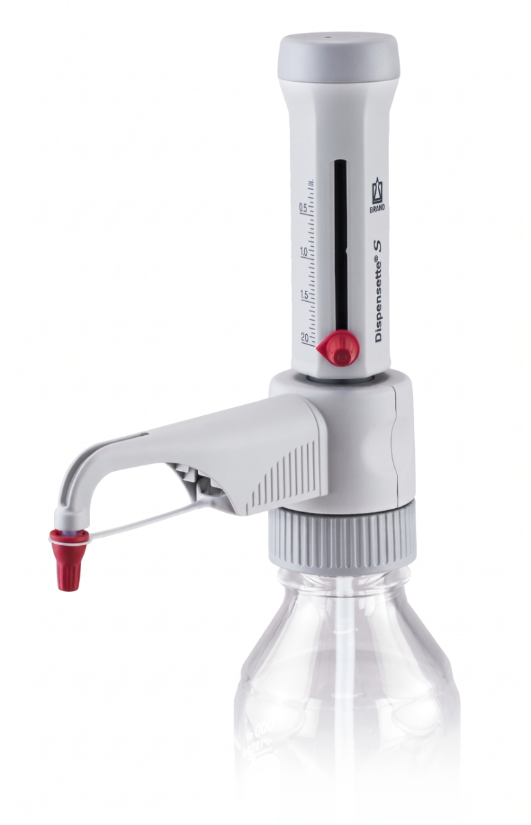 DISPENSADOR ANALOG. 0,2-2,0ml DISPENSETTE S BRAND (P/ REAGENTES, SOLVENTES E SOLUÇÕES)