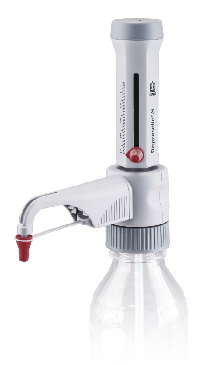 DISPENSADOR ANALÓGICO 0,5-5,0ml DISPENSETTE S BRAND (P/REAG., SOLV. E SOLUÇÕES)