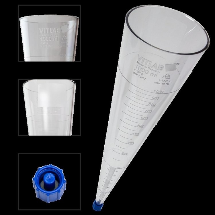 CONE IMHOFF P/ SEDIMENTAÇÃO, GRADUADO 1000ml GRADUADO EM SAN VITLAB